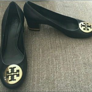 Womens Tory Burch Amy Gold Medallion Block heel